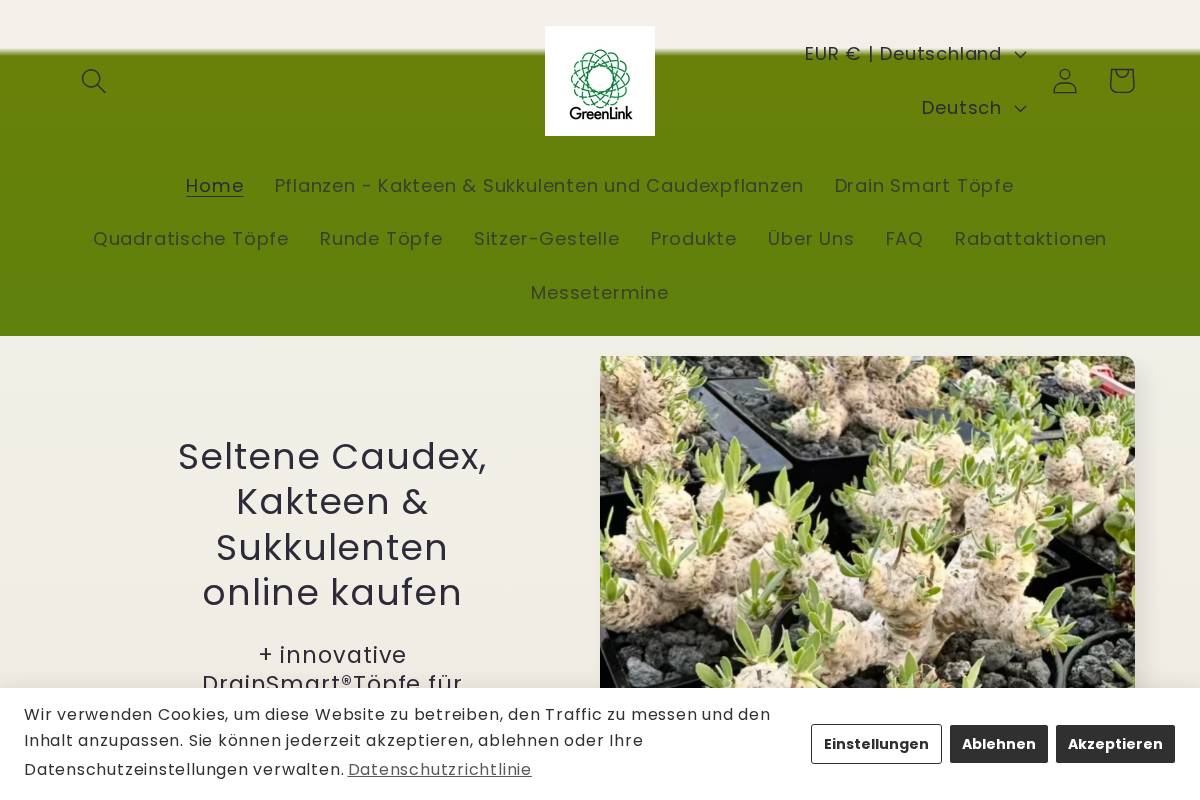 Greenlink homepage screenshot