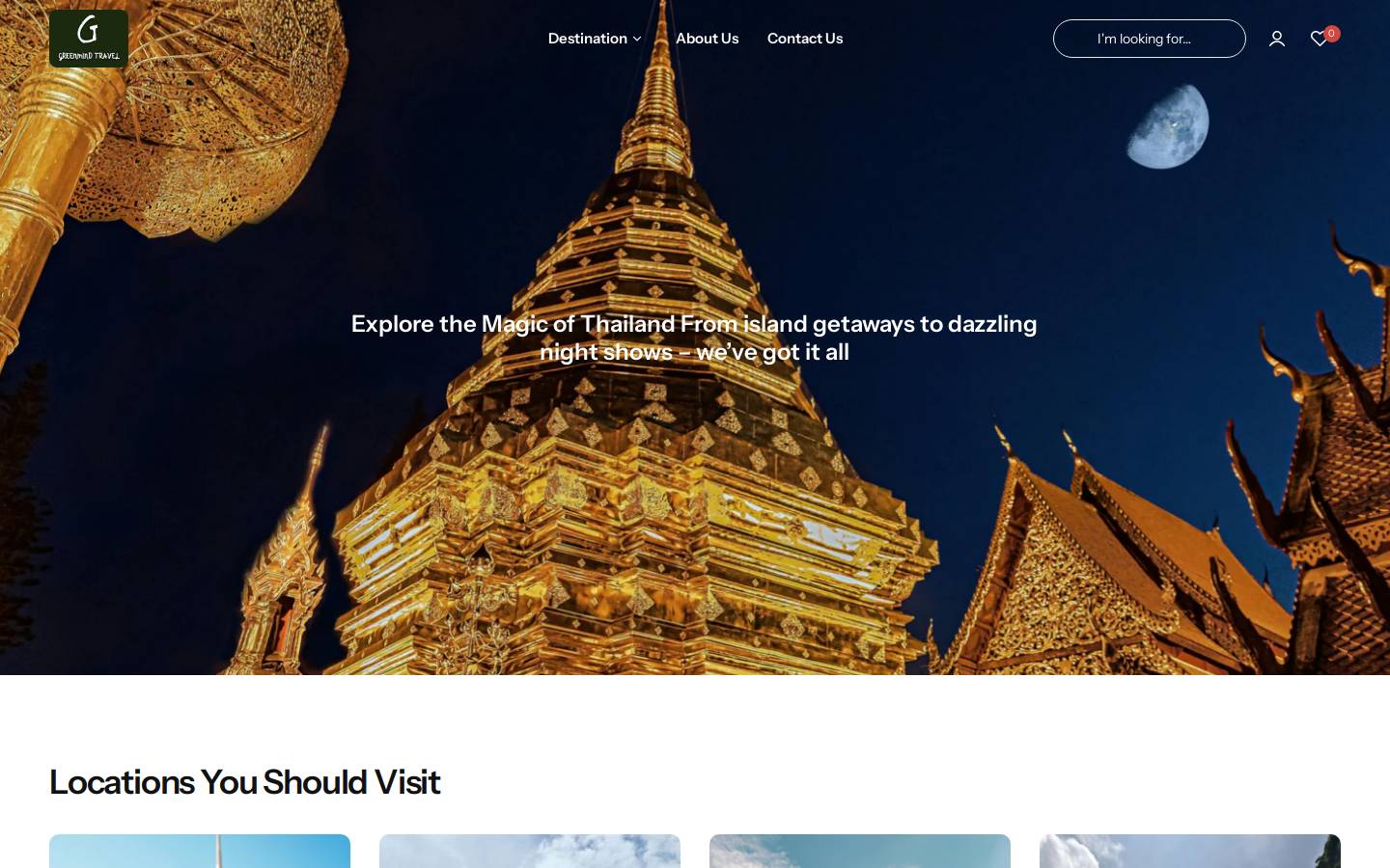 greenmindtravel.com homepage screenshot