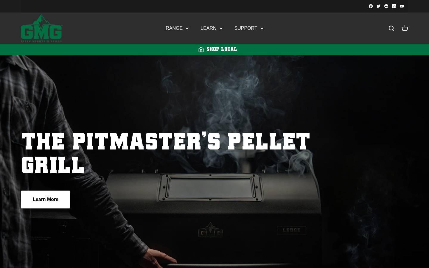 Green Mountain Grills homepage screenshot