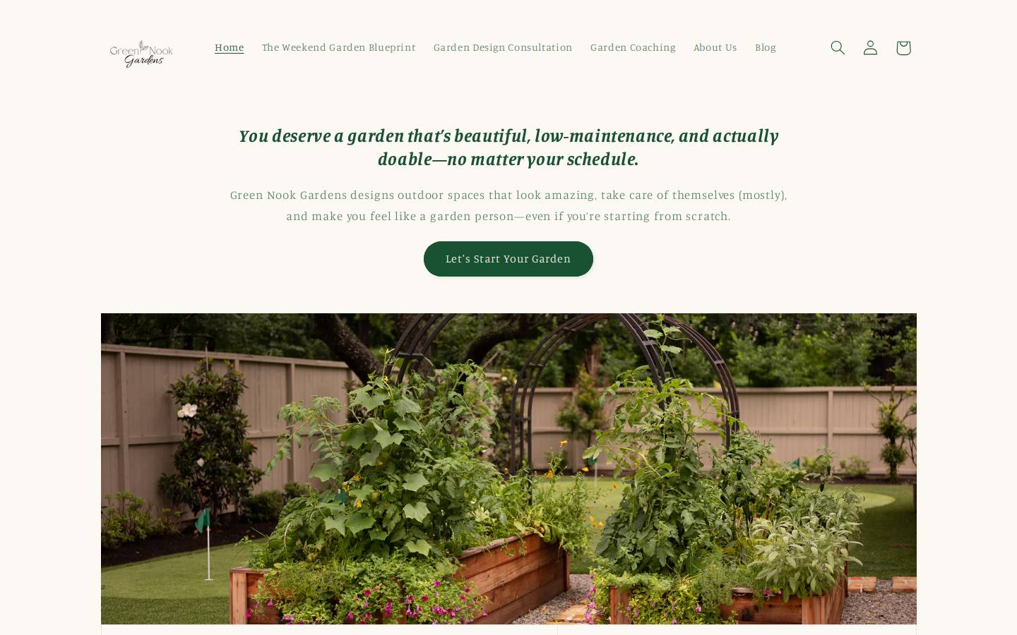 greennookgardens.com homepage screenshot