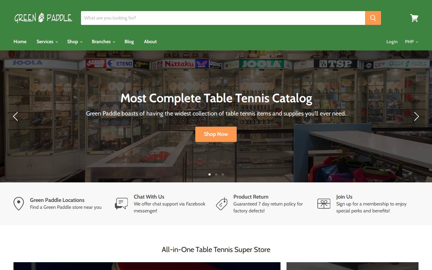 greenpaddle.com homepage screenshot