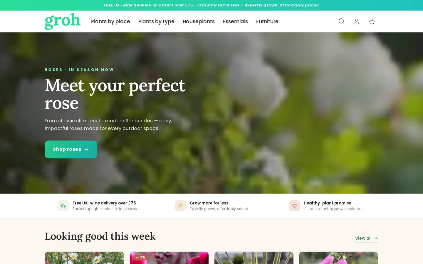 greenpalms.co.uk homepage screenshot