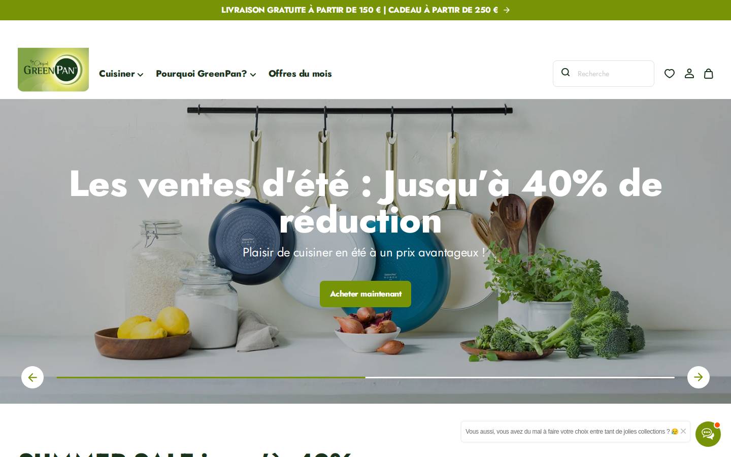 Greenpan homepage screenshot