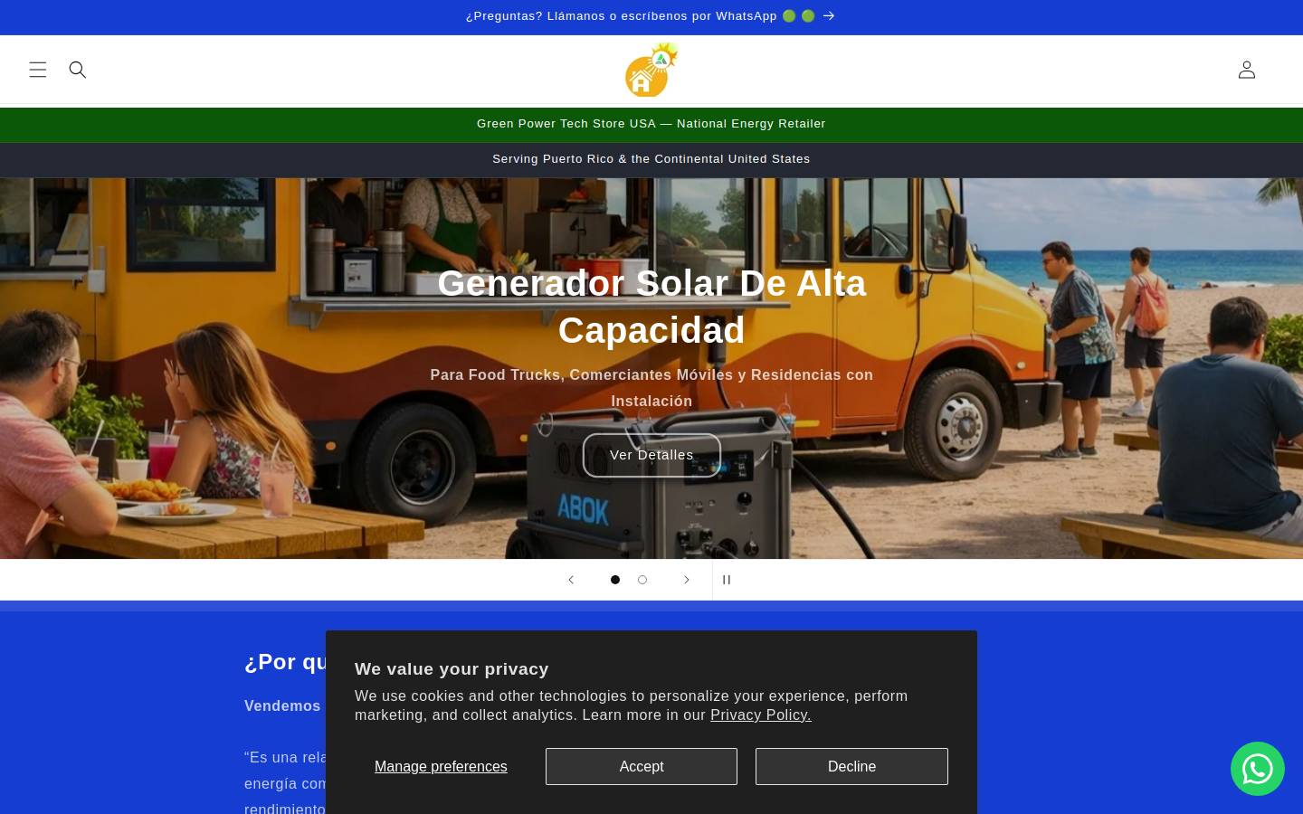 greenpowertech.store homepage screenshot