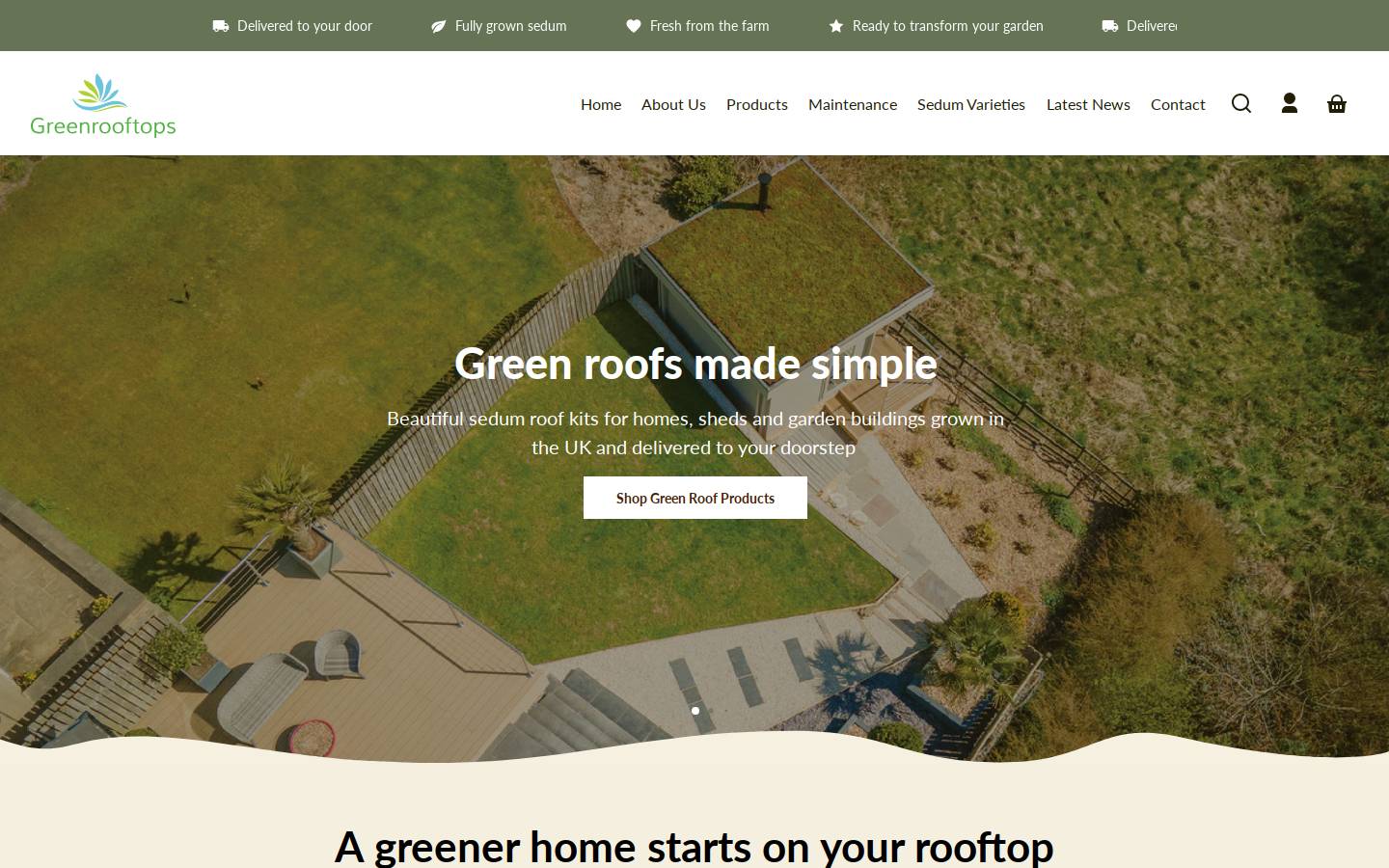 greenrooftops.co.uk homepage screenshot
