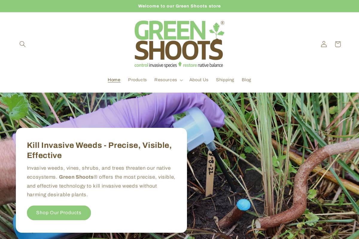 greenshootsonline.com homepage screenshot