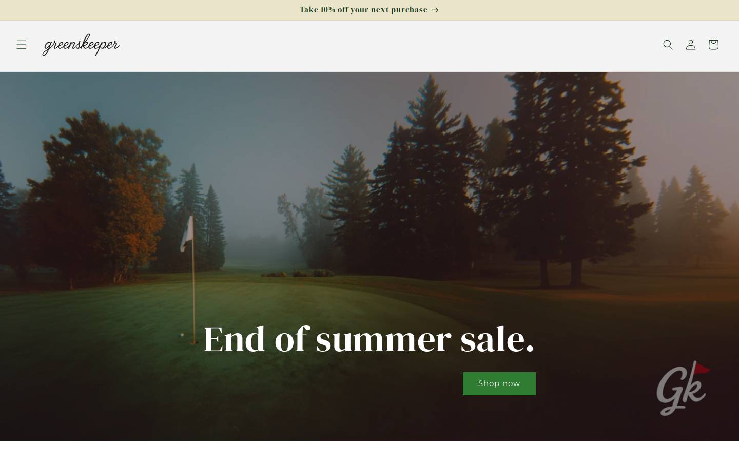 greenskeeper.shop homepage screenshot