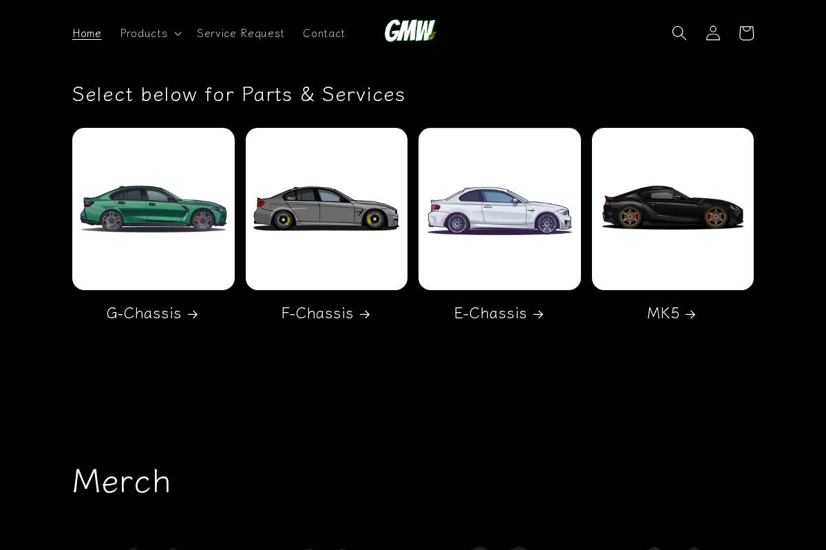 greensmotorworks.com homepage screenshot