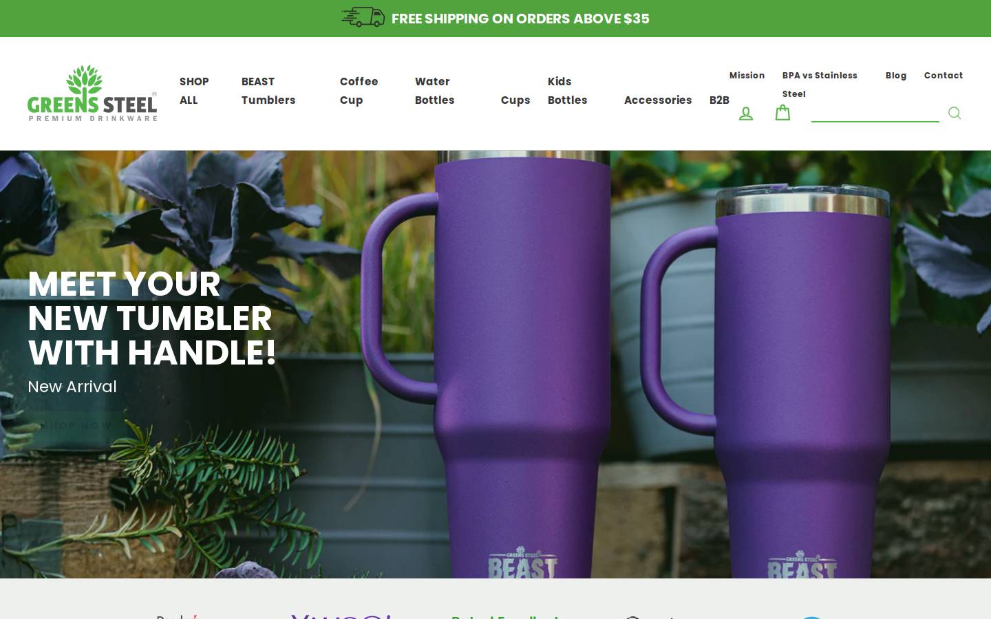 greenssteel.com homepage screenshot