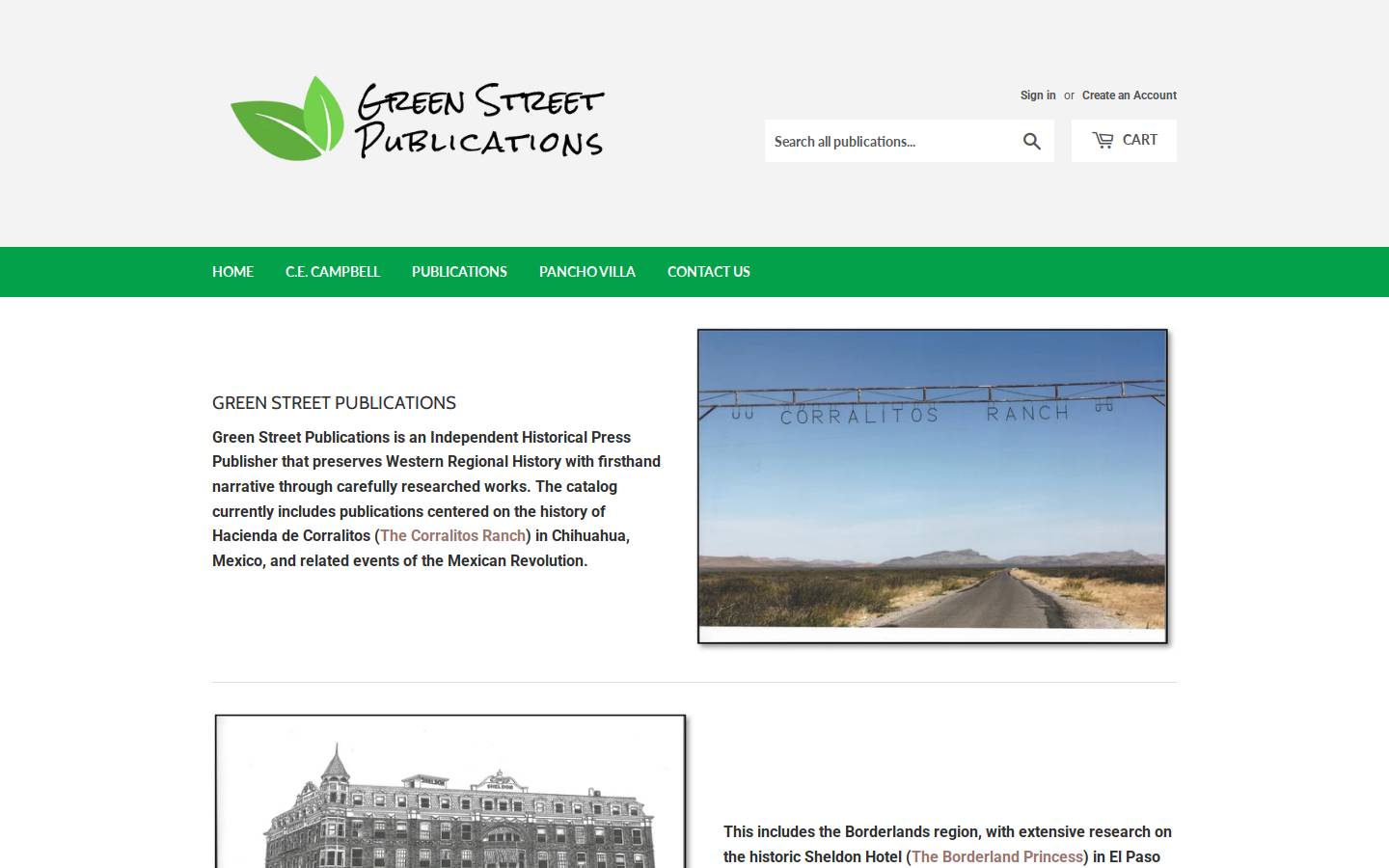 greenstreetpublications.com homepage screenshot