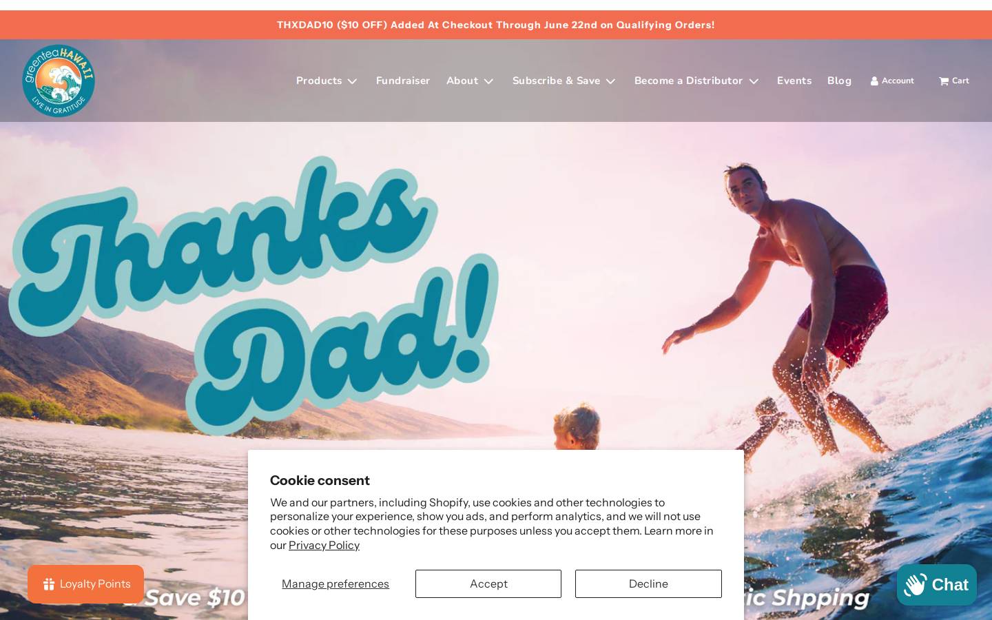 greenteaHAWAII homepage screenshot