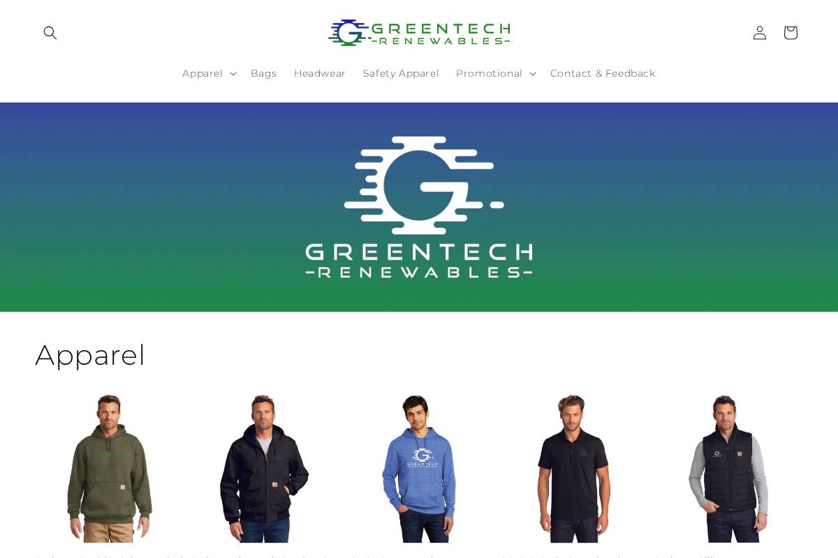 greentechrenewablesstore.com homepage screenshot