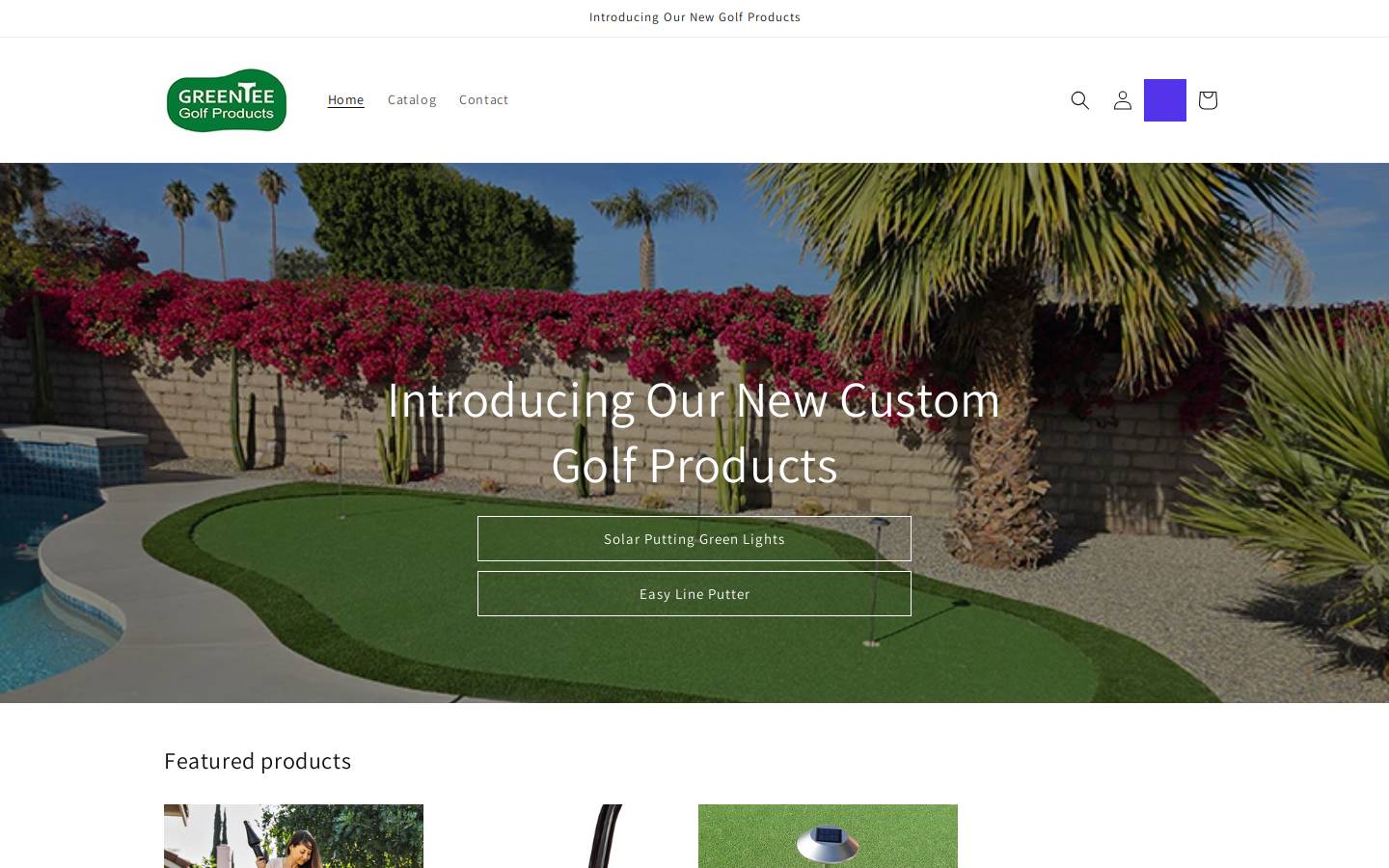 greenteeputting.com homepage screenshot