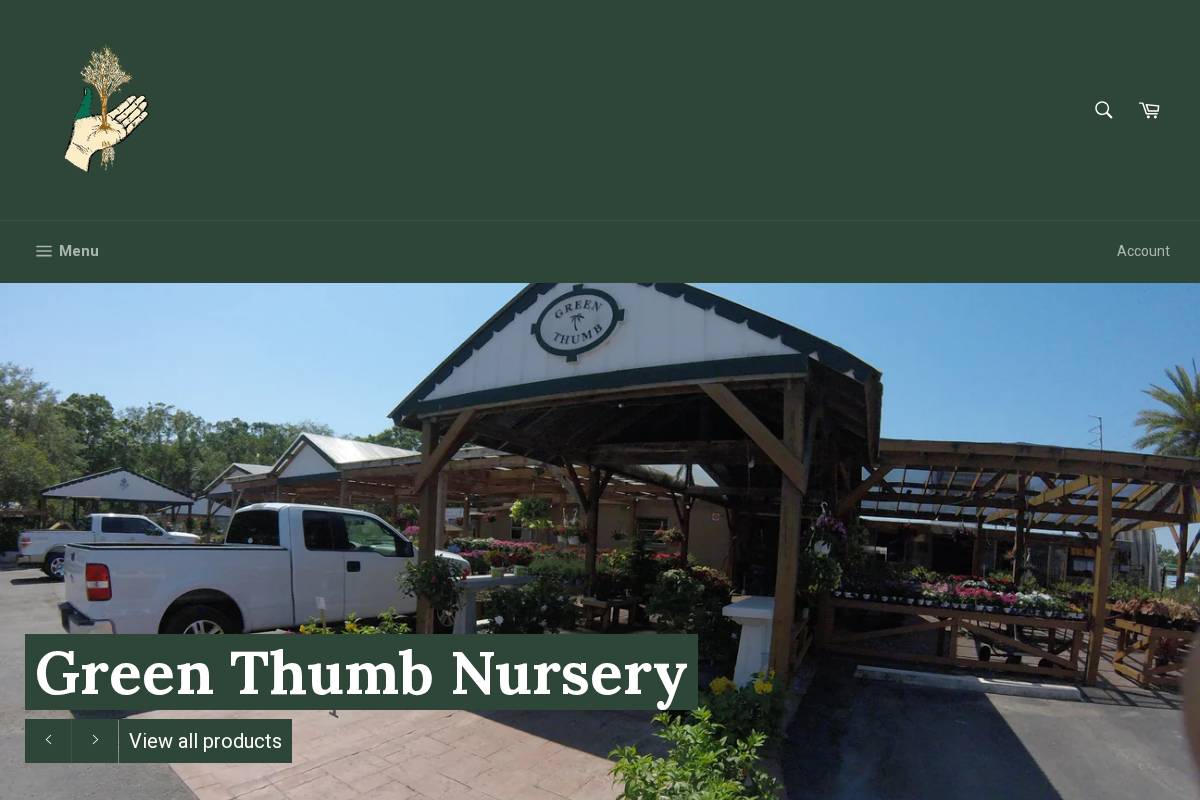 Green Thumb Nursery homepage screenshot