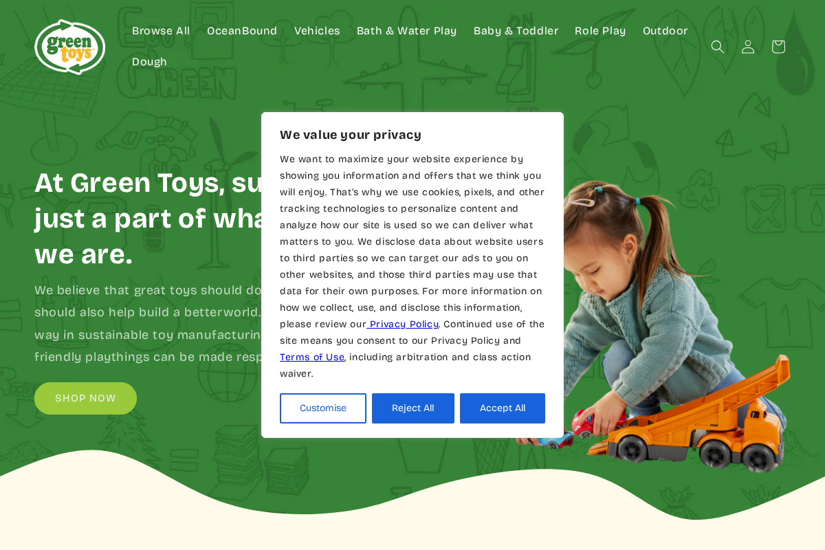 Green Toys Inc. - Made in USA!! homepage screenshot