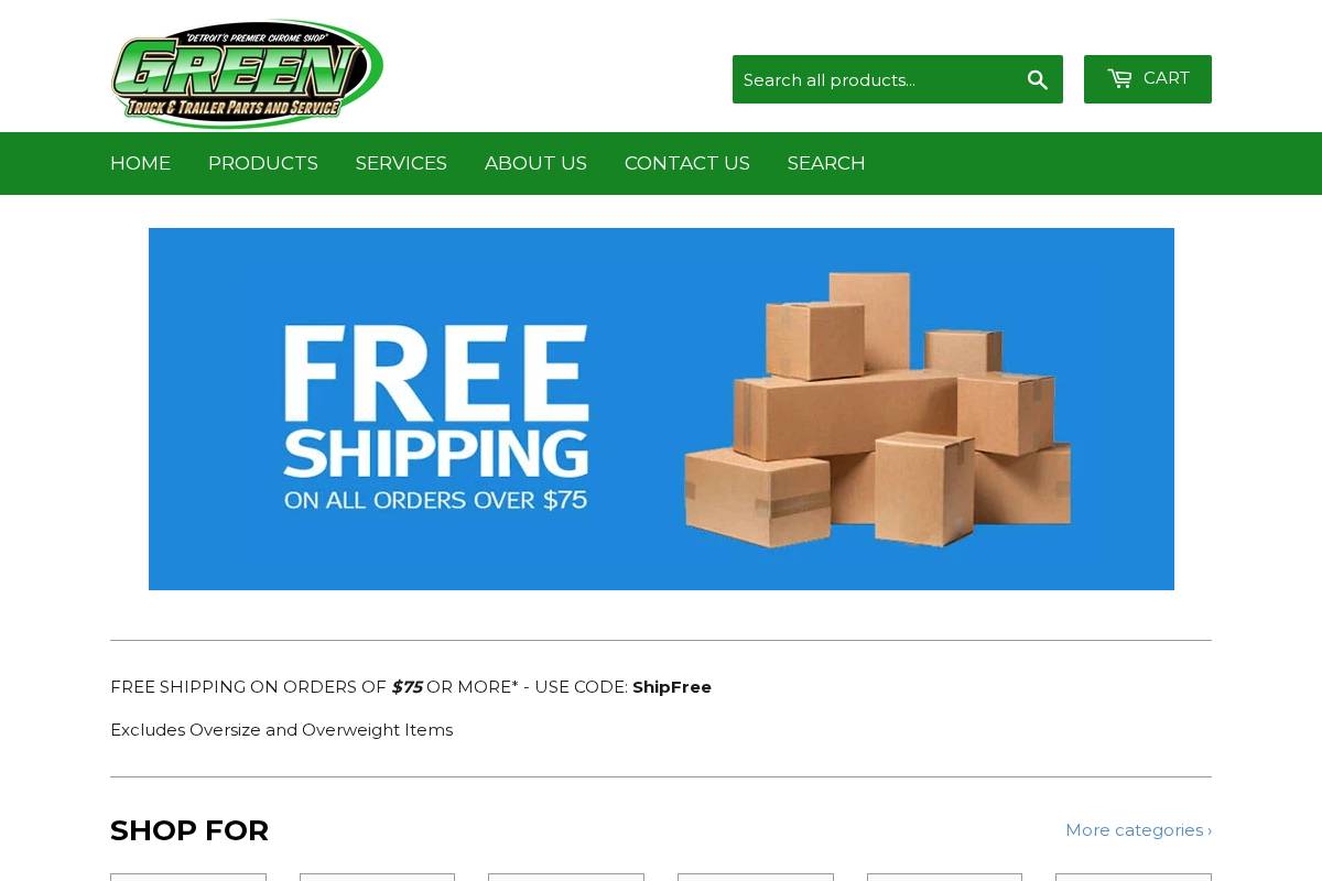 greentruckandtrailer.com homepage screenshot