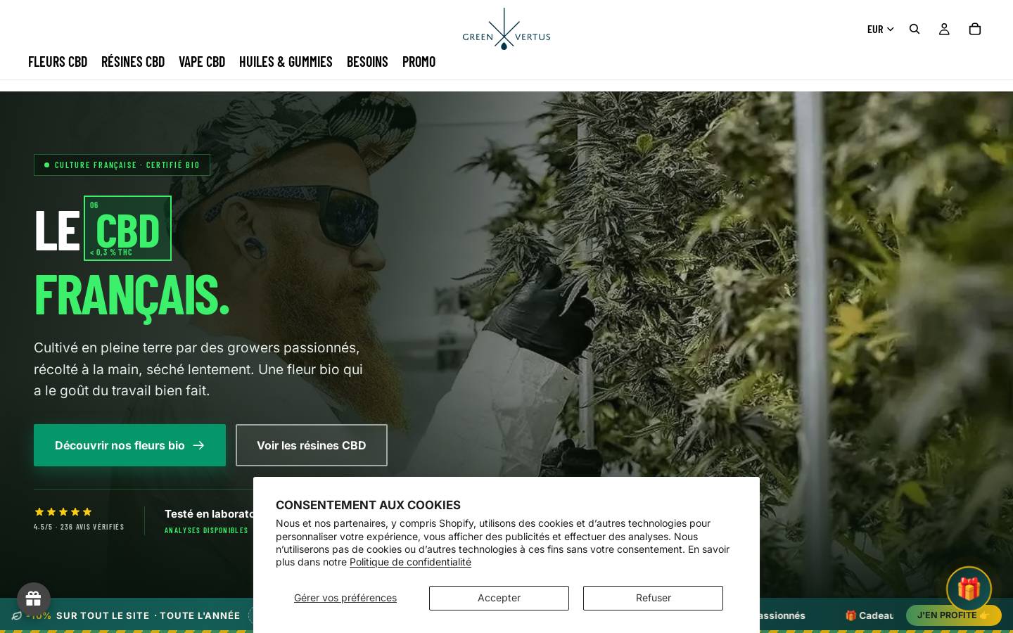 Green vertus homepage screenshot