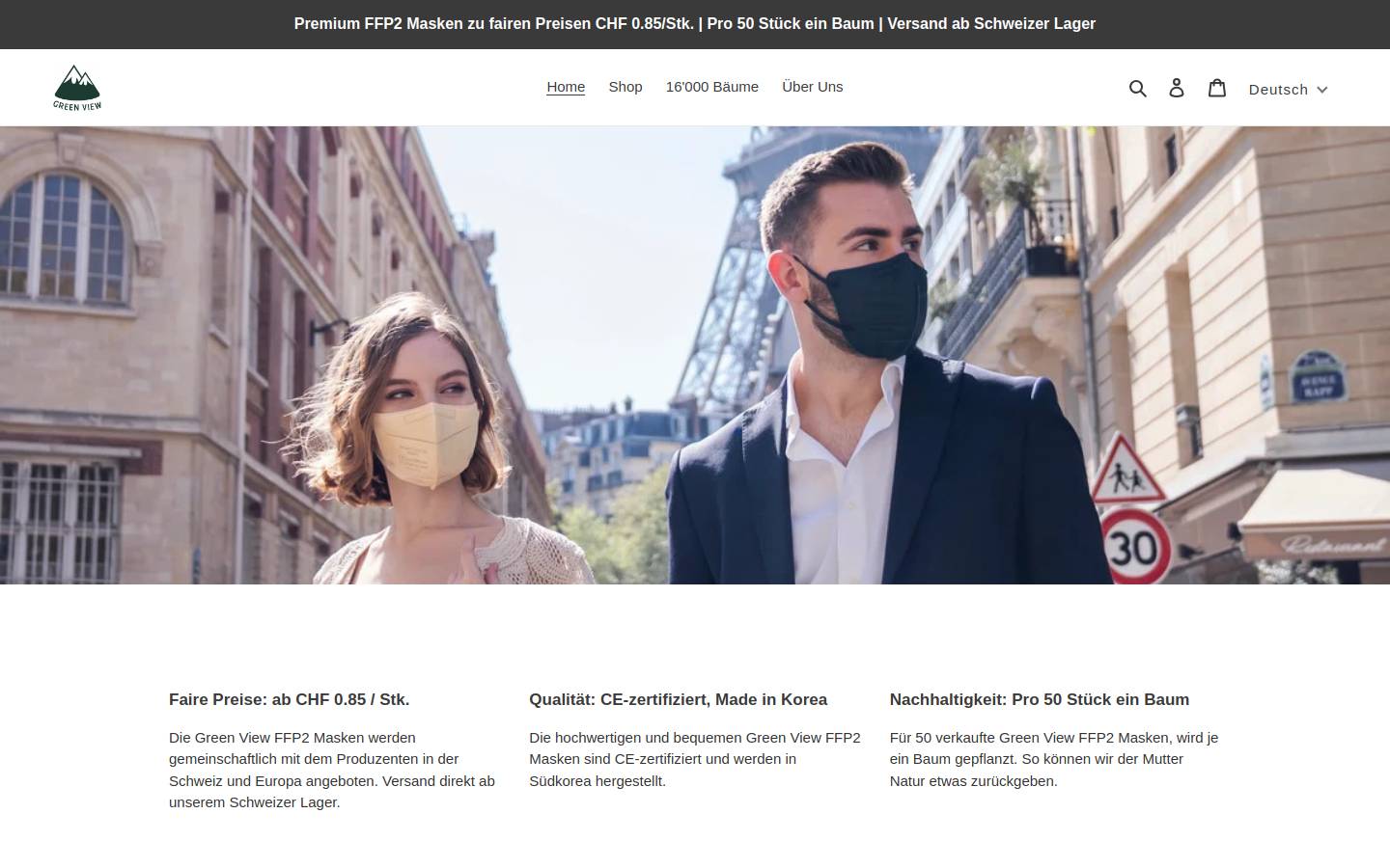 greenview.ch homepage screenshot
