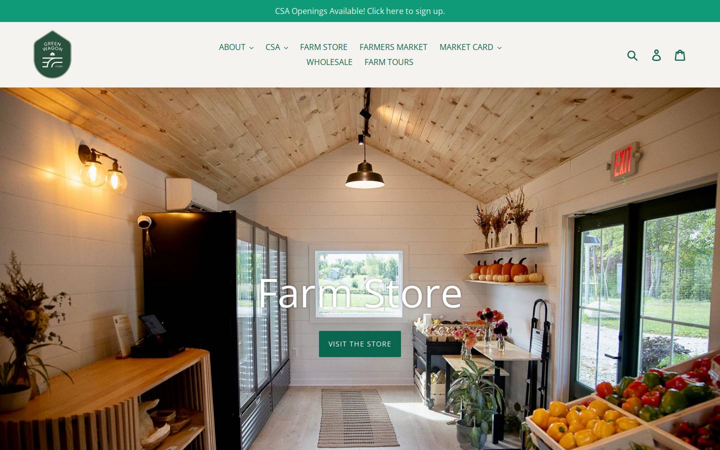 greenwagonfarm.com homepage screenshot