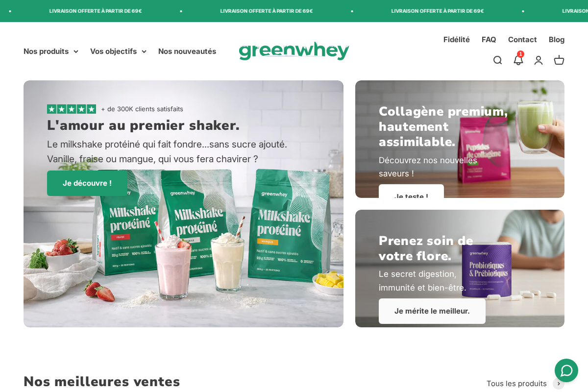 greenwhey.com homepage screenshot