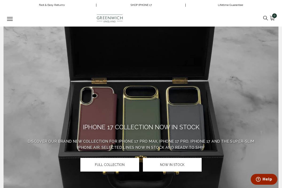 Greenwich homepage screenshot