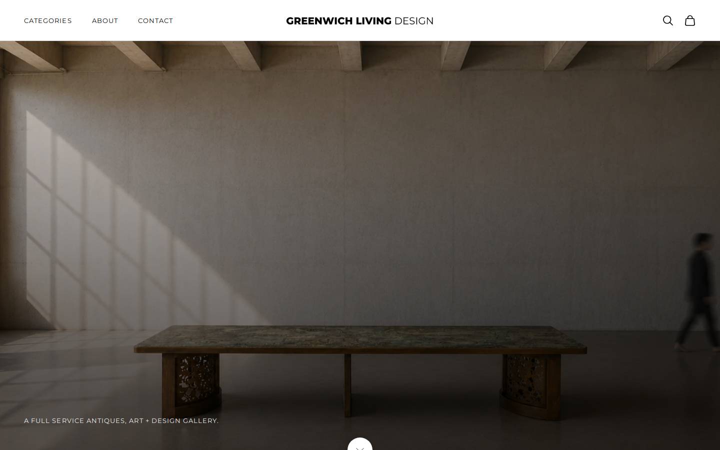greenwichlivingdesign.com homepage screenshot