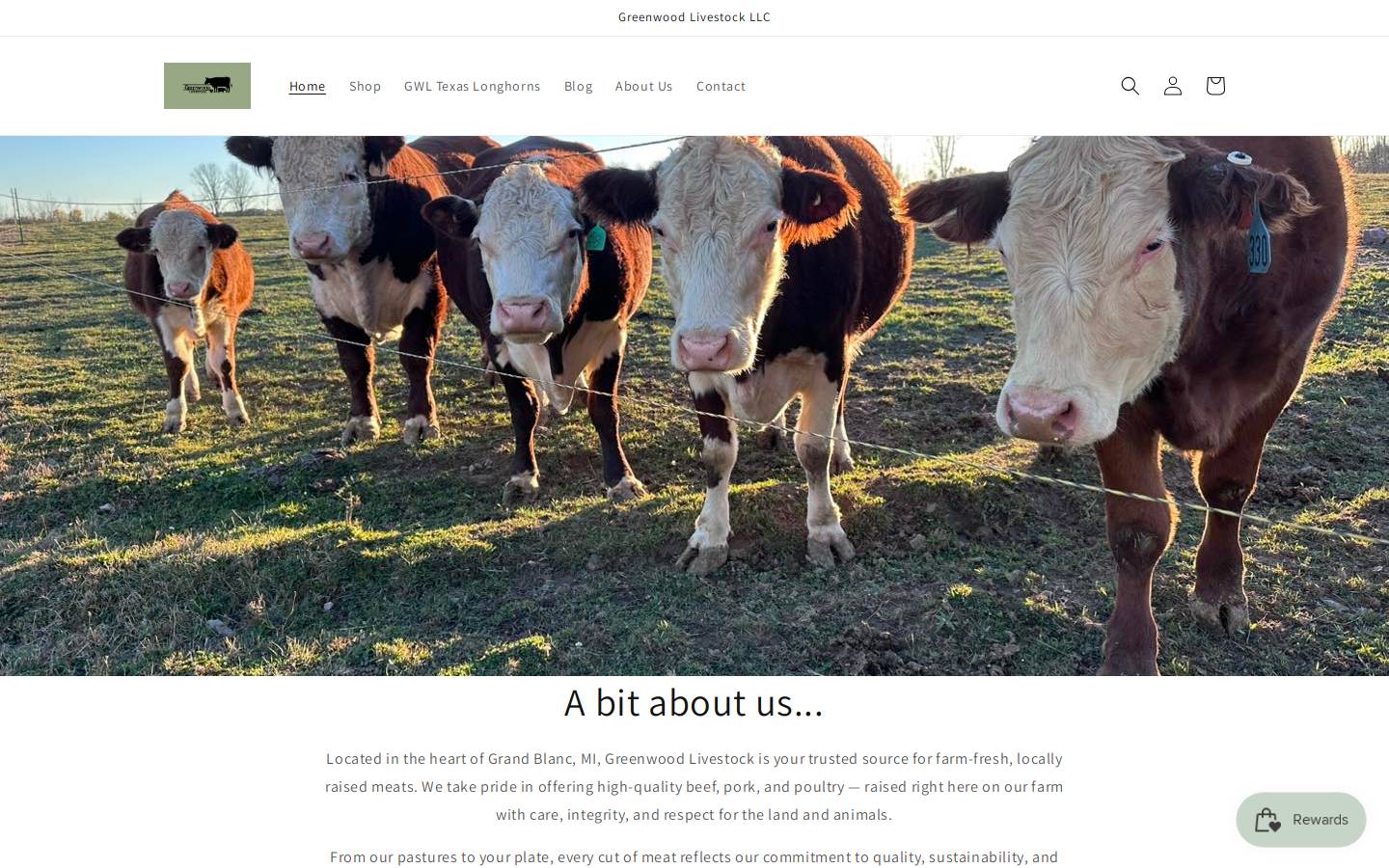 greenwoodlivestock.com homepage screenshot