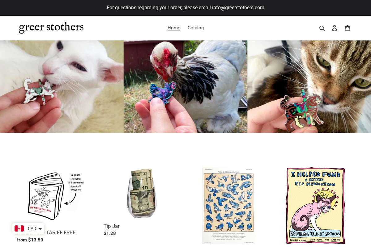 Greer Stothers homepage screenshot