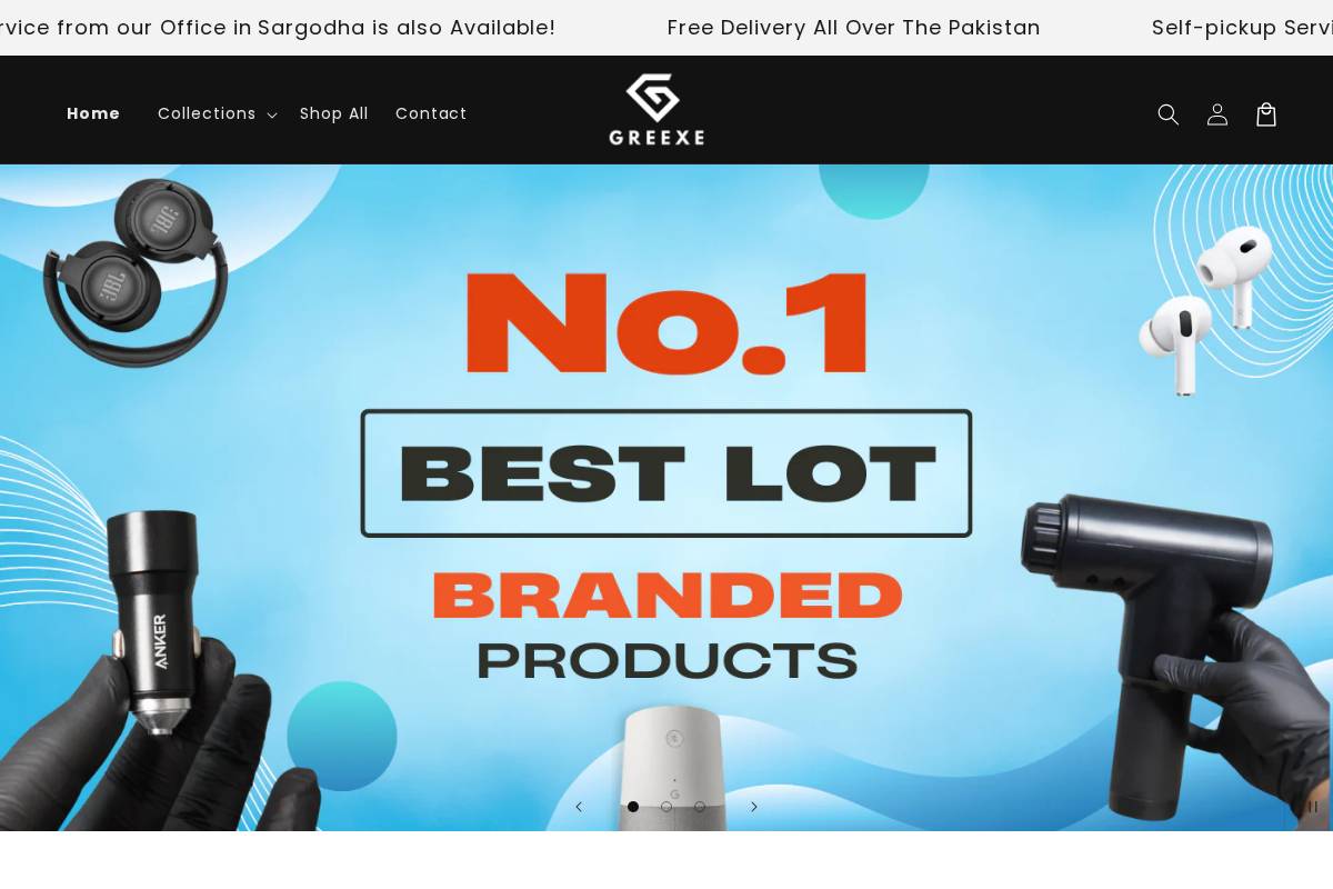 greexestore.com homepage screenshot