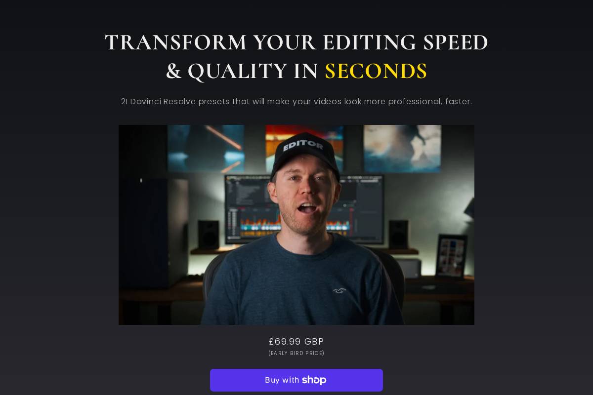 gregeditsvideo.com homepage screenshot