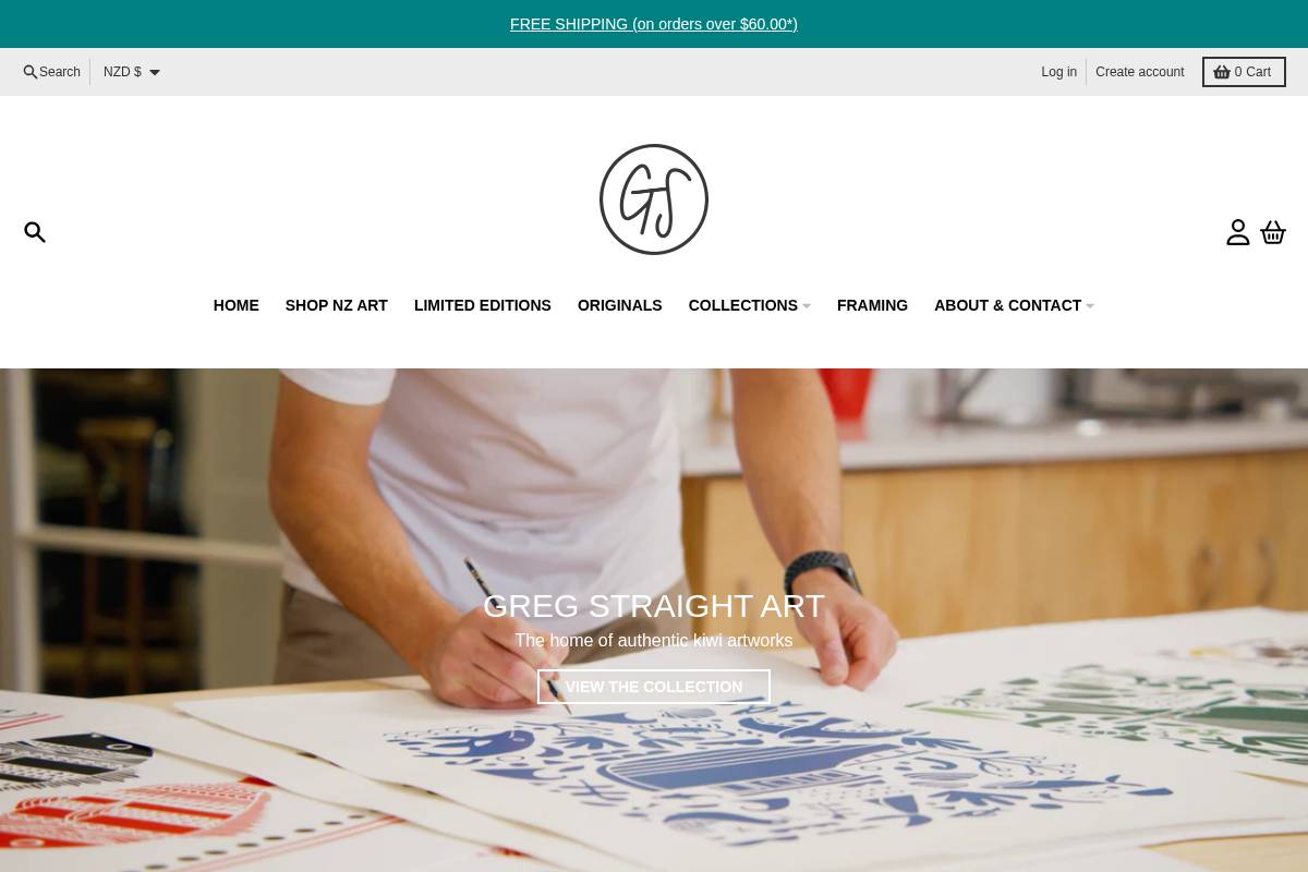 gregstraightshop.com homepage screenshot