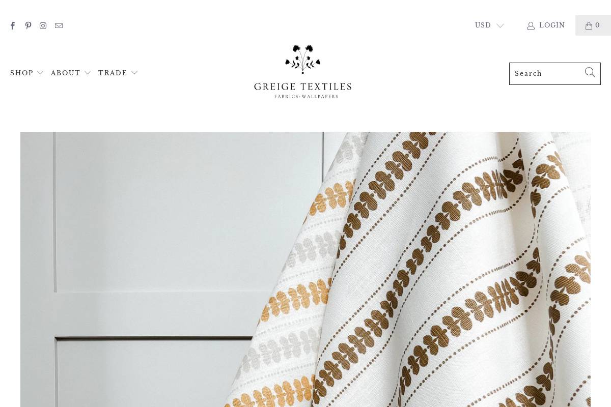 greigetextiles.com homepage screenshot
