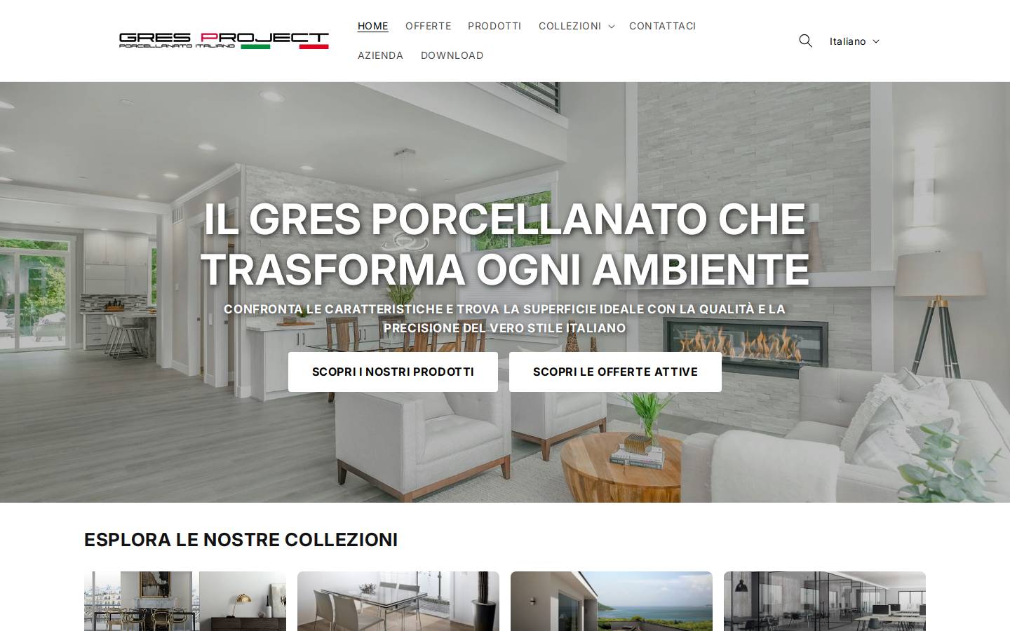 gresproject.it homepage screenshot