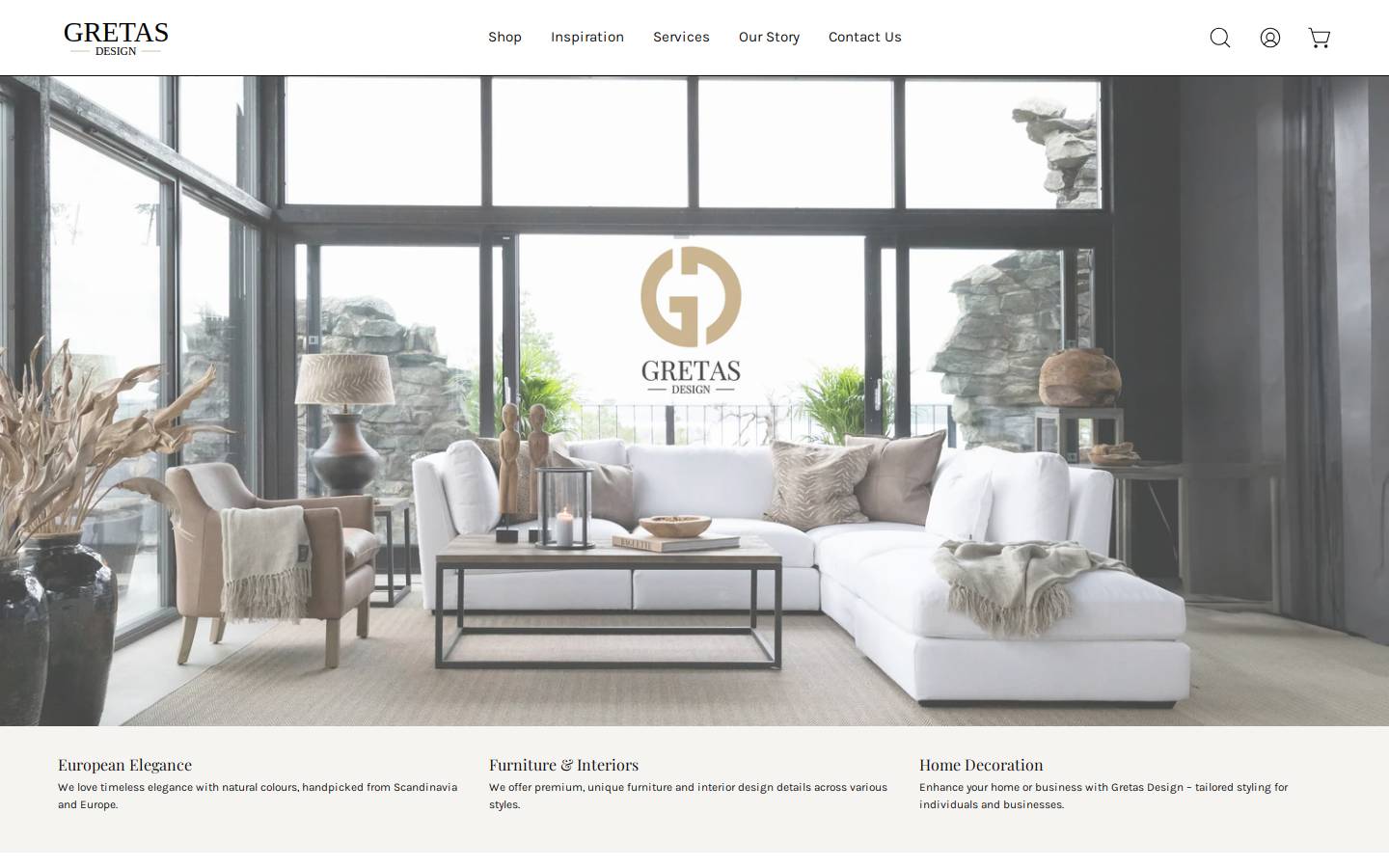 gretasdesign.com homepage screenshot