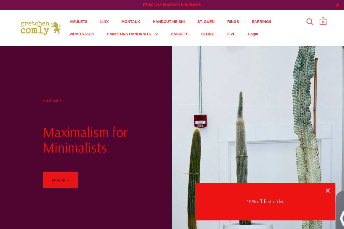 gretchencomlydesign.com homepage screenshot