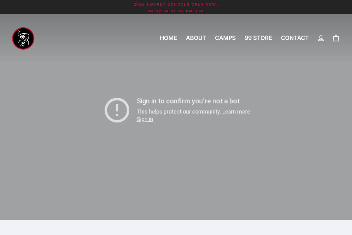 gretzkyhockeyschool.ca homepage screenshot