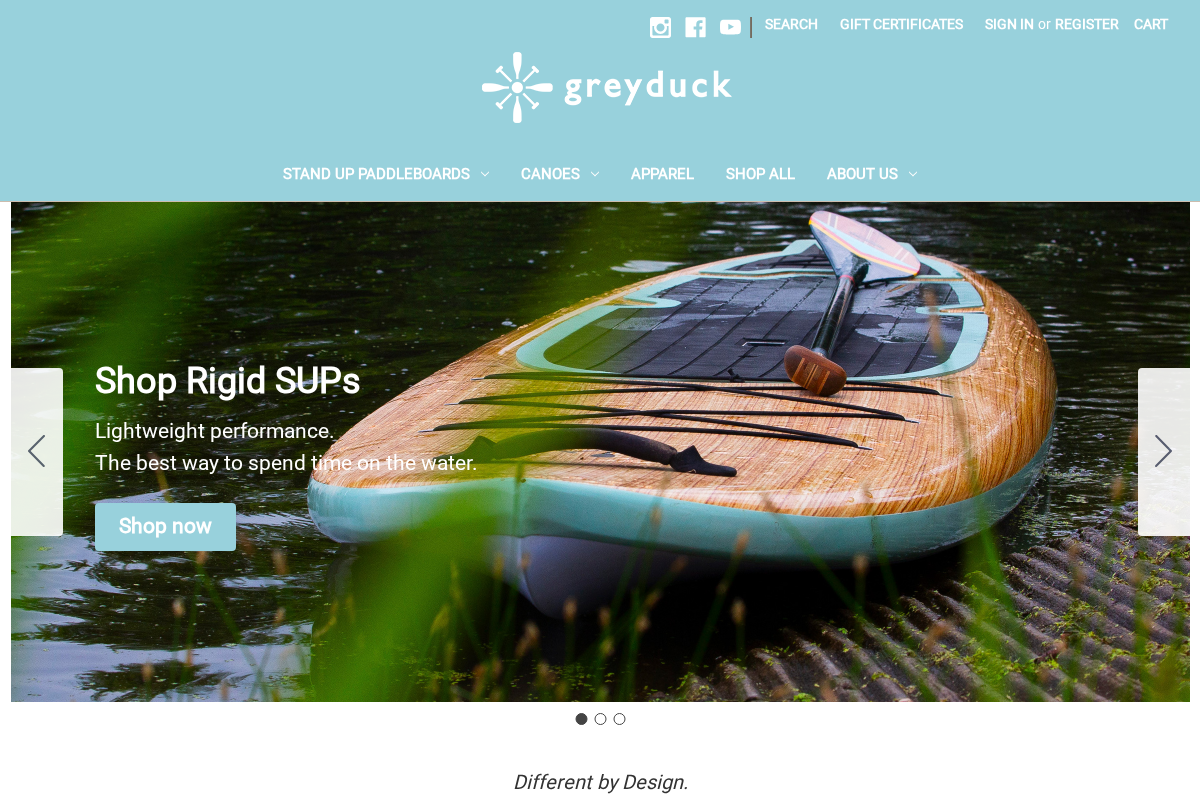 greyduckoutdoor.com homepage screenshot