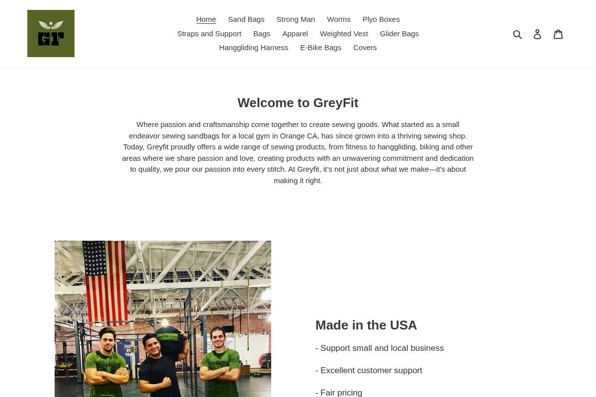 greyfitusa.com homepage screenshot