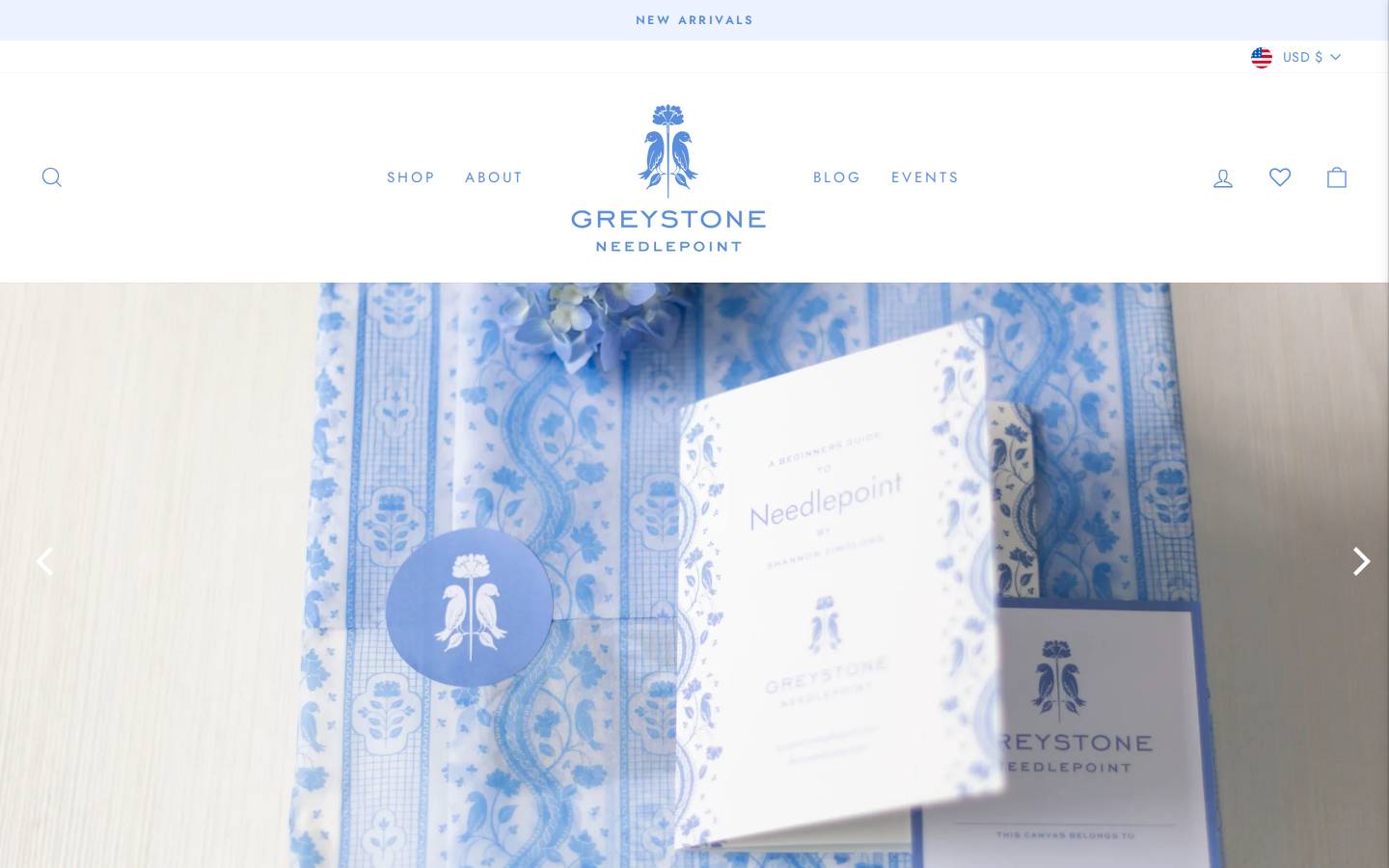 greystoneneedlepoint.com homepage screenshot