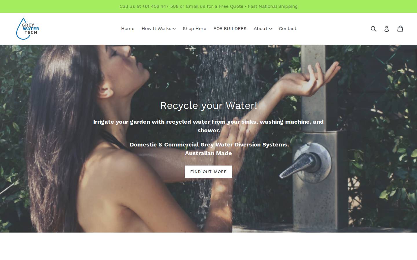 greywater.net.au homepage screenshot
