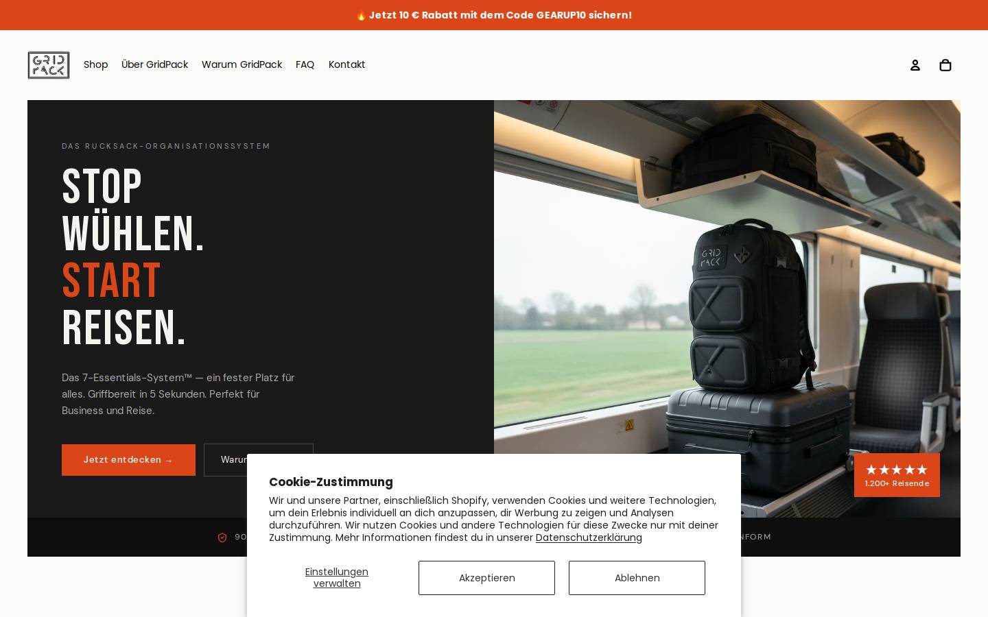 gridpack.de homepage screenshot