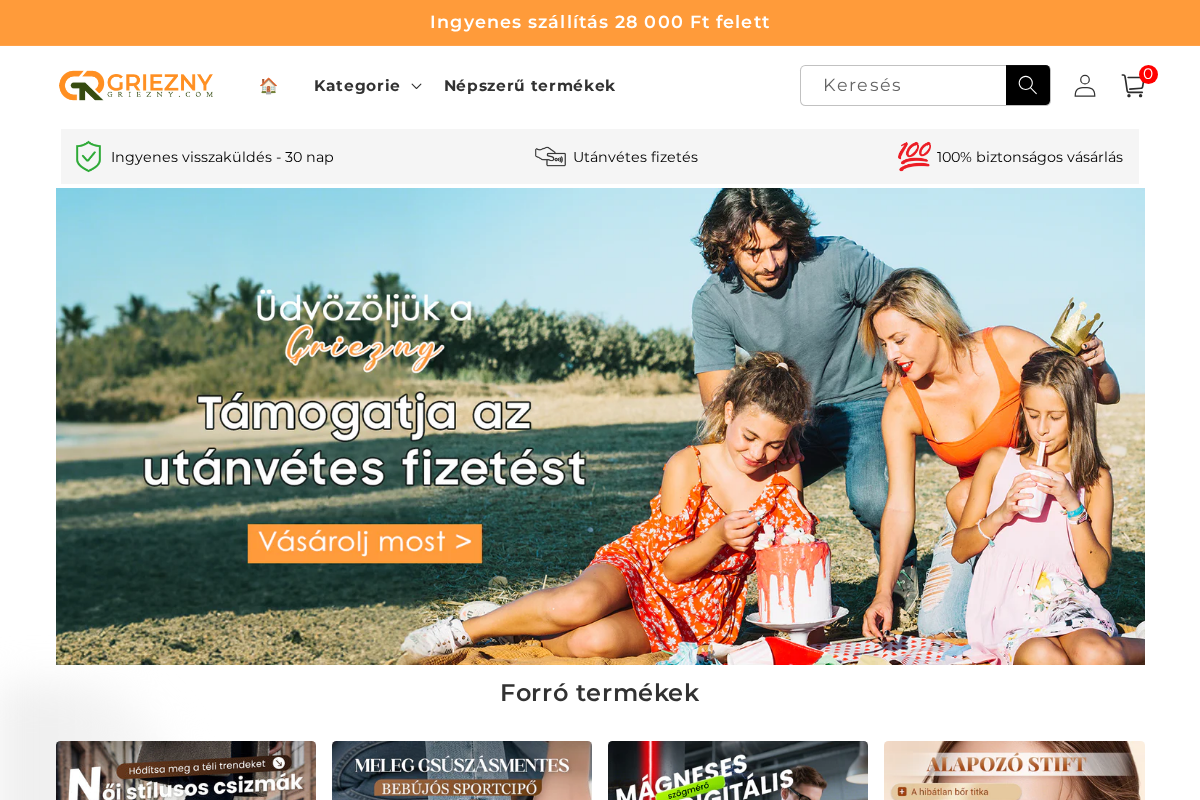 Griezny homepage screenshot