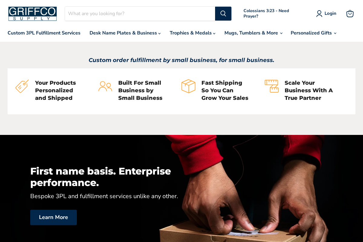 griffcosupply.com homepage screenshot