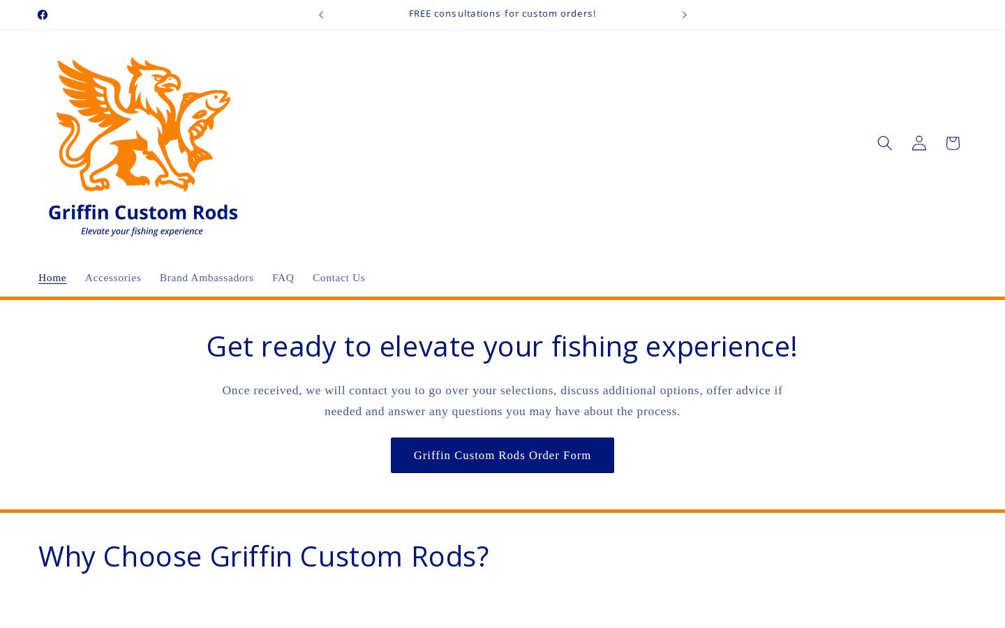 griffincustomrods.com homepage screenshot