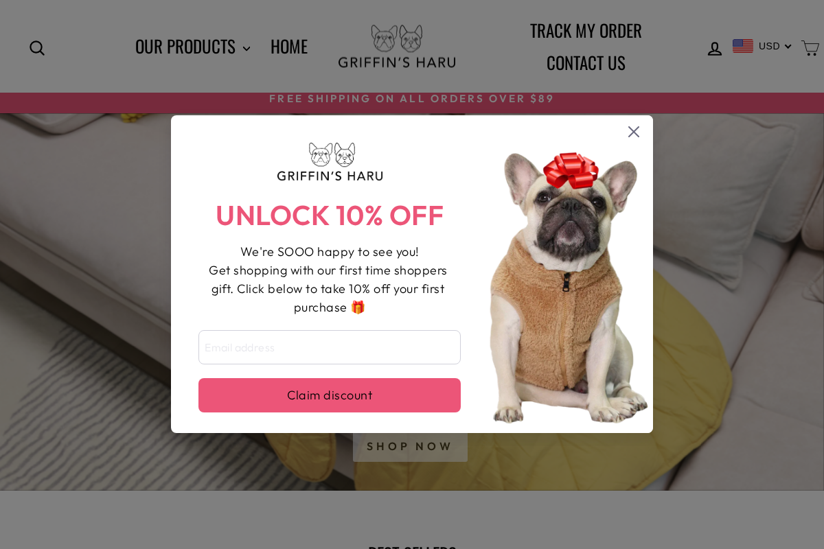 Griffin's Haru homepage screenshot