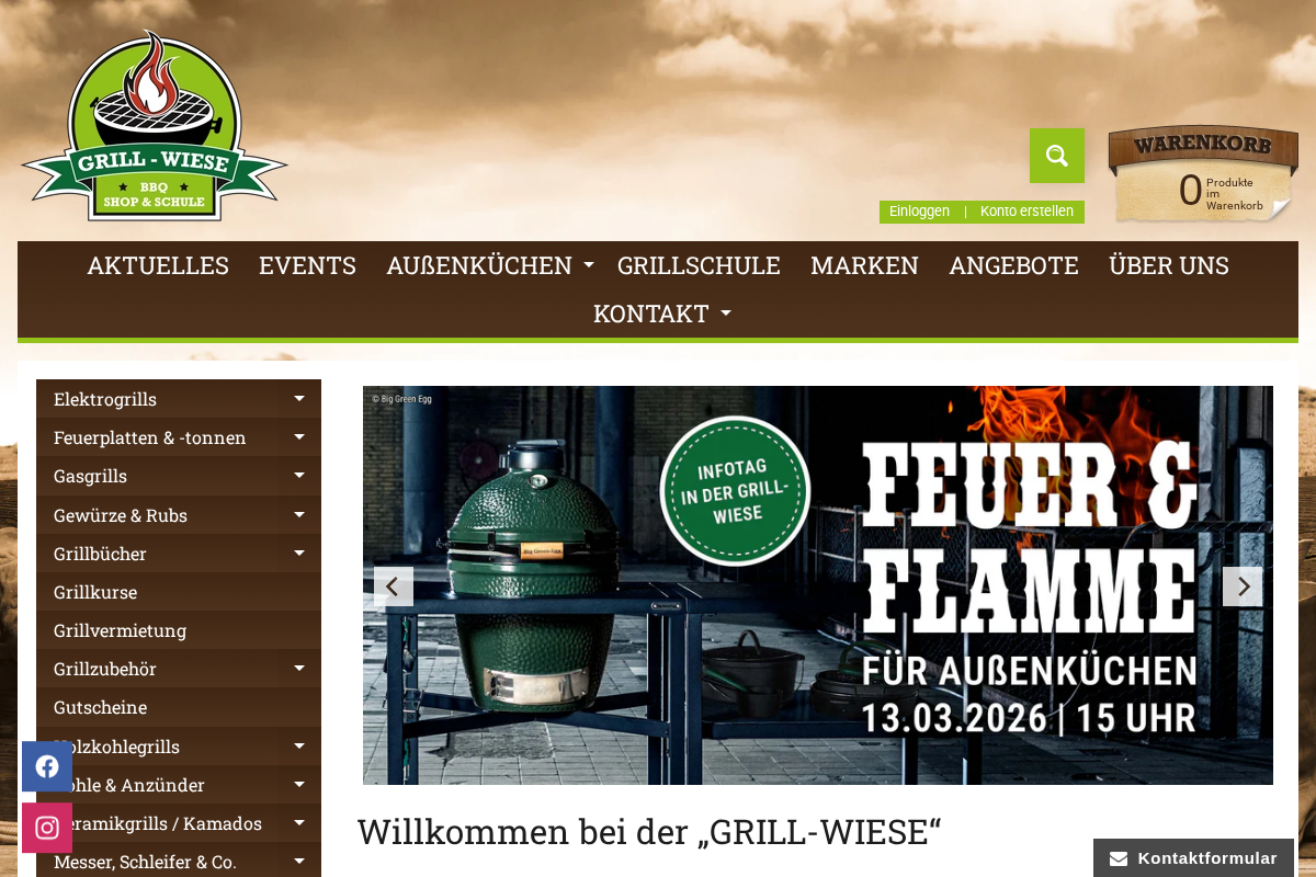 Grill-Wiese homepage screenshot