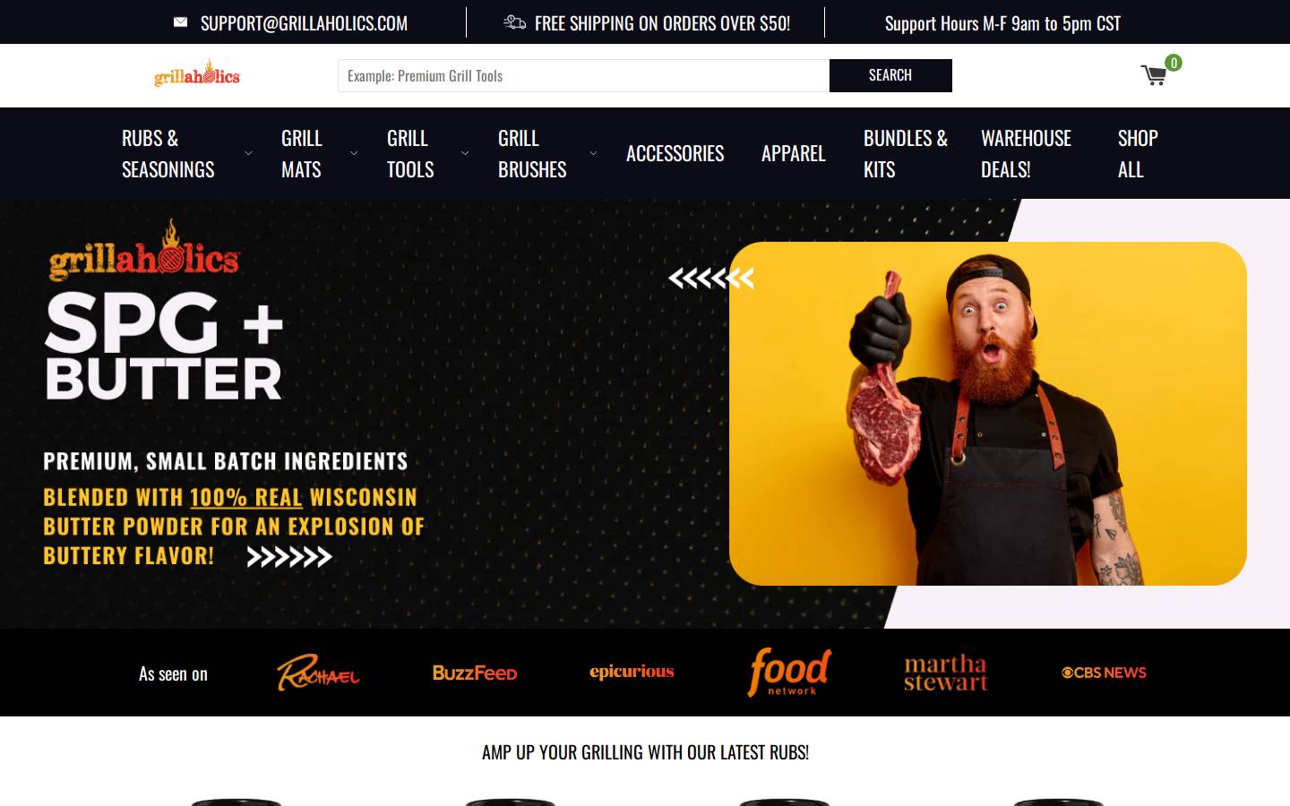grillaholics.com homepage screenshot