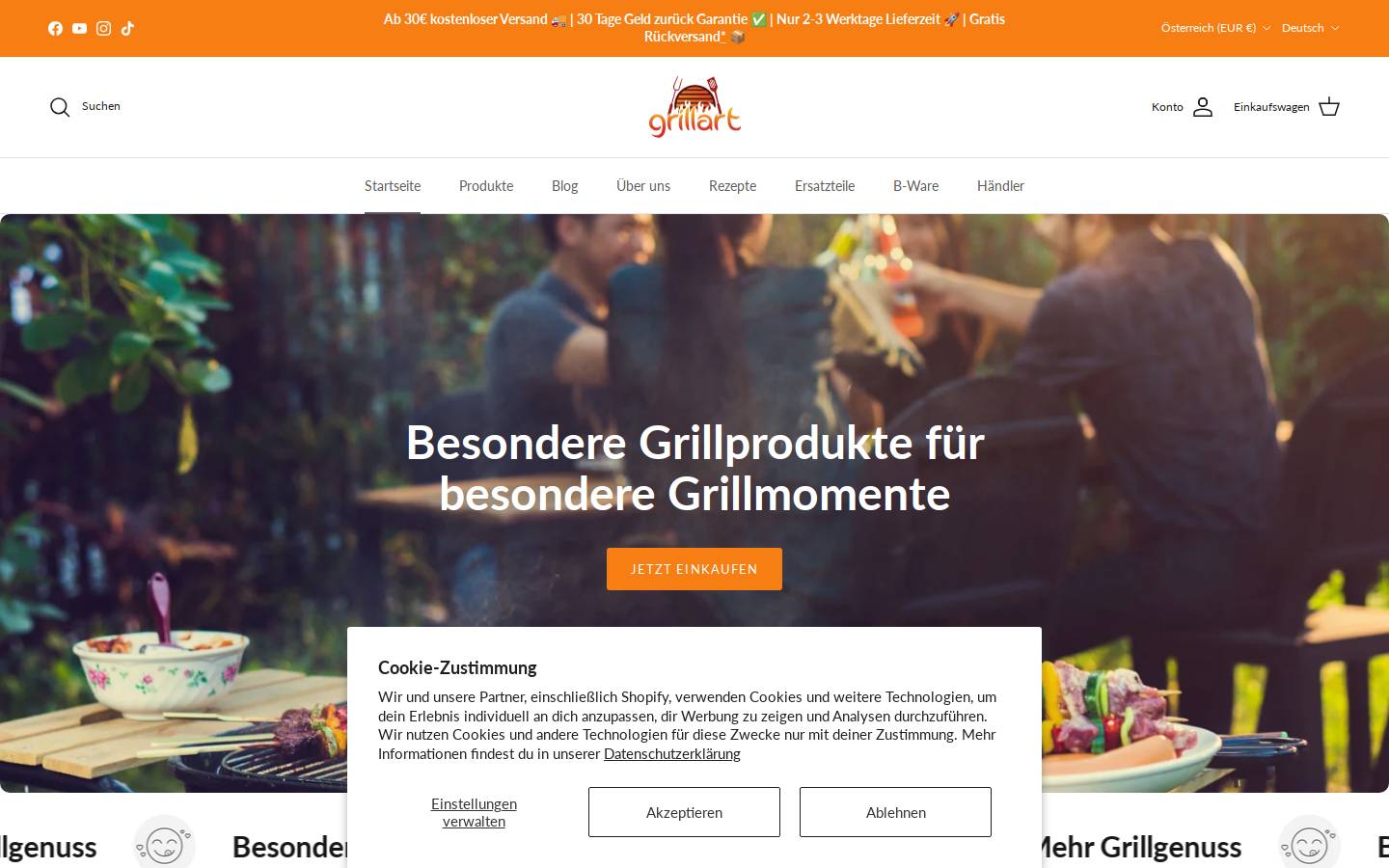 grillart® homepage screenshot