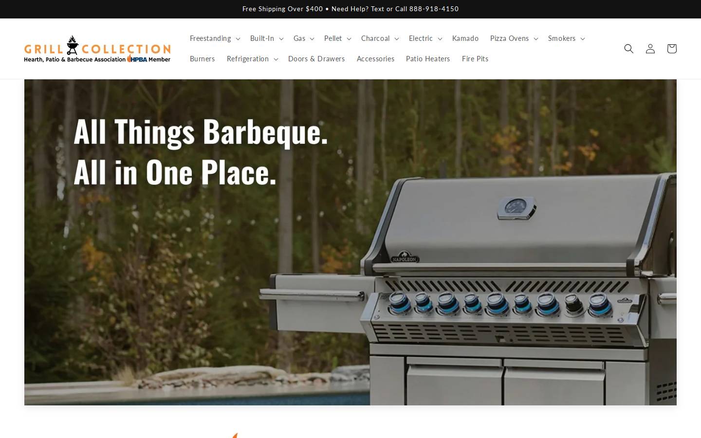 Grill Collection homepage screenshot