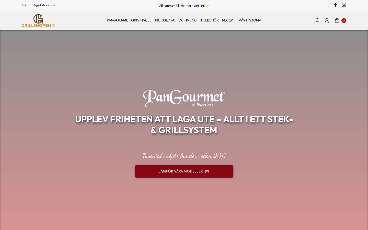 Grillshopen homepage screenshot